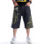 Summer European and American Fashion Loose plus Size Denim Shorts Men's Youth Street Dance Hip-Hop Personality Embroidery Cropped Trousers