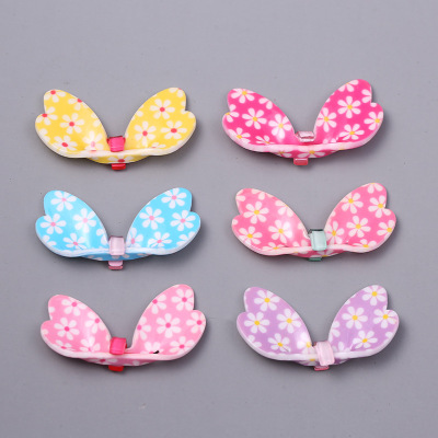 Manufacturers Supply Acrylic Rabbit Ears Barrettes Cute Girls' Hair Accessories DIY Hairpin Ornament Accessories Custom Wholesale