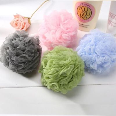 Factory Direct Sales Fine Mesh Wrinkle Loofah Mesh Sponge Bath Back Rub Exfoliating Super Soft and Durable Shower Net Ball 50G