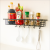 Iron Storage Kitchen Rack Wall-Mounted Seasoning Rack Punch-Free Finishing Storage Basket Bathroom Storage Rack