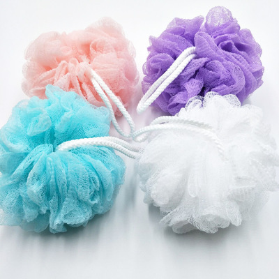 50G Soft Light Pink Blue Purple White Loofah Large Crumpled Mesh Sponge Ultra-Fine Net Foam Sponge Bath Supplies