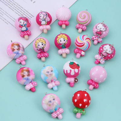 Manufacturers Supply Acrylic Cartoon Ornament Cute Girl Toy Stick Luminous Pendant Bag Pendant Multi-Specification