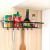 Iron Storage Kitchen Rack Wall-Mounted Seasoning Rack Punch-Free Finishing Storage Basket Bathroom Storage Rack