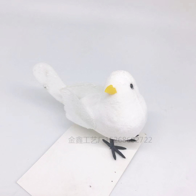 White Artificial Peace Pigeon Foam Feather Wing Dove Ornaments Modern Home Decoration Accessories For Christmas Wedding