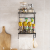 Wall-Mounted Kitchen Storage Rack Bathroom Iron Wall-Mounted No Drilling Adhesive Storage Rack