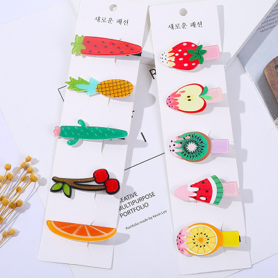 Customized Creative Barrettes Female Korean Barrettes Hairpin DIY Cartoon Ornament Accessories Wholesale Factory Direct Sales