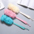 50G Large Size Plastic Handle Bath Sponge Hanging Mesh Sponge Solid Color Pleated Foaming Net Bath Brush Soft Back Rubbing