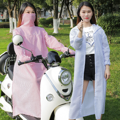 Summer Riding Electric Motorcycle Long Sun Protective Clothes Female Windshield Uv Protection Battery Car Sunscreen Jacket Full Body Shawl