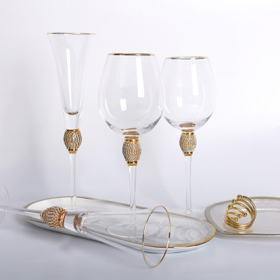 Phnom Penh Cocktail Glass Wrapped Diamond Wine Set Champagne Goblet Crystal Grape Red Wine Glass Wine Glass