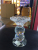 Crystal Candlestick High and Low Gold Plated