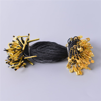 Gold Pin Charm Bracelet Hang Rope Clothing Tag Rope Bullet Hang Rope Clothes Clothing Label Charm Bracelet