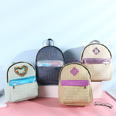 New Fashion Backpack High Quality Straw Backpack Customized Foreign Trade Fashion Large Capacity Backpack for Women