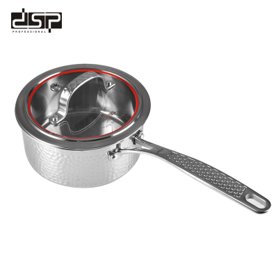 DSP Stainless Steel Pot Household 304 Baby Food Supplement Milk Pot Frying Pan Instant Noodles with Lid Saucepan Soup