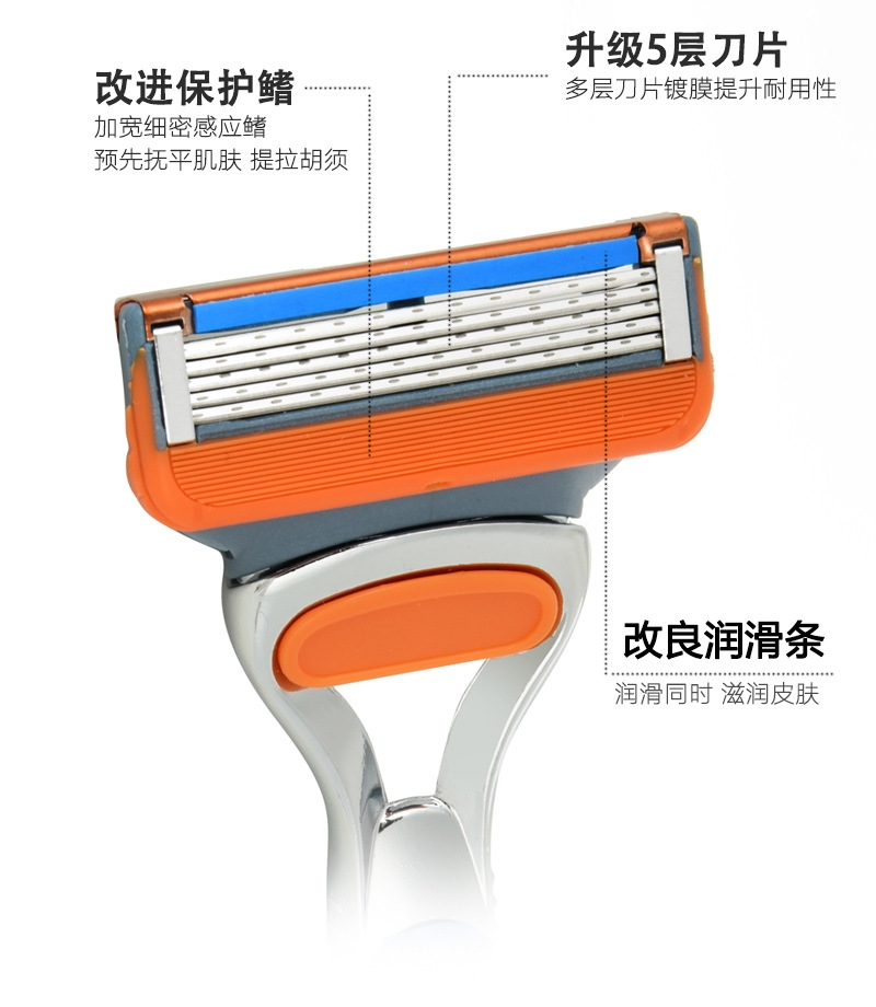 精典升级 高档手动剃须刀 安全锋利刮胡刀 男士剃须刀shu-more