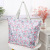 Multifunctional Waterproof Shoulder Bag Large Capacity Travel Printed Bag PVC Checked Cloth Women's Handbag with Zipper