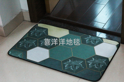 Crystal Velvet Printed Mat, Suitable for Gates, Rooms, Balconies, Bathrooms, Etc.