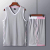 New Arrival Color Matching Cross Stripe V-neck Basketball Jersey Suit