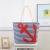 European and American Fashion Ladies Bags Travel Portable Shoulder Bag Maple Leaf Striped Imitation Linen Printed Stitching Hemp Rope Bag