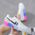 Air Force One Women's Shoes Video Game Pixel 2021spring New Thick Bottom Student Leather All-Match Sports Shoes Women