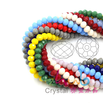 2020 New Imitation Natural Crystal Hollow Bead Wholesale 4mm Flat Beads about 145 PCs/Strip DIY Crystal Beads