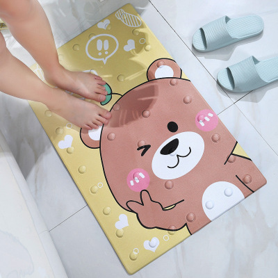 Shida [Looking for Factory] Cartoon Bathroom Non-Slip Floor Mat Suction Cup Waterproof Shower Room Bathtub Mat Customizable