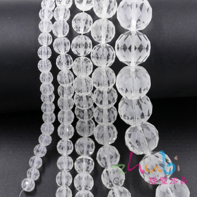 Factory Wholesale Triangle Cut Surface Dull Polish Bead Crystal Glass Ball Beads More Sizes DIY Door Curtain Necklace Accessories