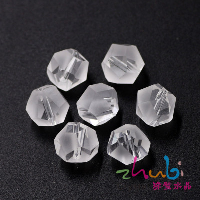 New 10mm Stone Faceted Frosted Micro Glass Bead Imitation Natural Crystal Electroplated DIY Ornament Door Curtain Scattered Beads