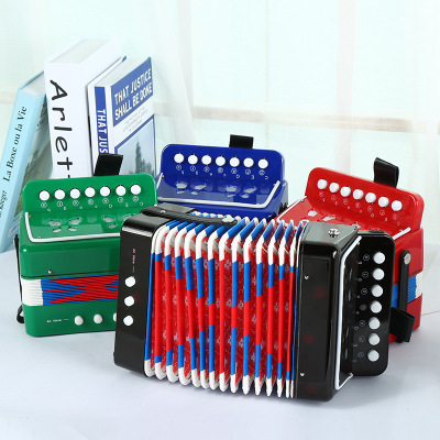 Junxia 7 Key 2 Bass Accordion Small Accordion Children Accordion Beginner Grading Playing Musical Instrument