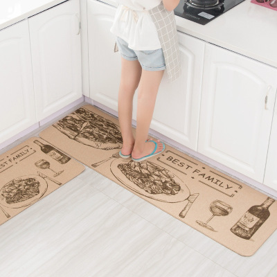 Kitchen Floor Mat Long Absorbent Non-Slip Floor Mat Happy Light and Shadow Household Mat Floor Mat Door Mat Entrance Kitchen Carpet