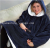 New Thickened Lazy Pullover TV Blanket Outdoor Cold-Proof Warm Nightgown Hooded Fleece Thermal Pajamas Wholesale