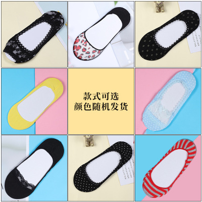Factory Direct Sales Breathable Deodorant and Sweat Absorption Invisible Socks Soft Comfortable and Non-Slip Boat Socks Spot Nude Socks Wholesale