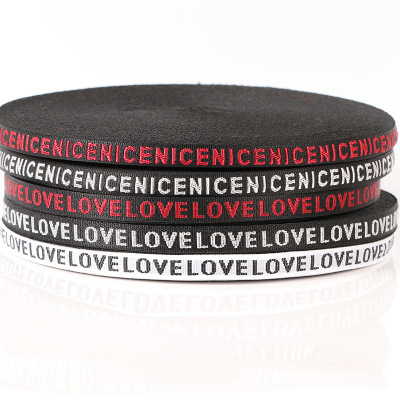 1cm English Word Nice Love Polyester Ribbon Clothing Accessories Decoration Plain BLET Can Be Customized