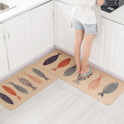 Kitchen Floor Mat Long Absorbent Non-Slip Mat Rubber Carpet Household Mat Nordic Floor Mat Door Mat Kitchen Carpet