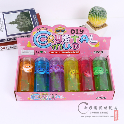 Trending Cute Girl Foaming Glue Bubble Glue Decompression Crystal Mud Slim Colored Clay Student Handmade Toy Mud