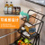 Kitchen Shelf Floor Multi-Layer Extendable Folding Mobile Trolley Baby Products Snack Storage Storage Rack