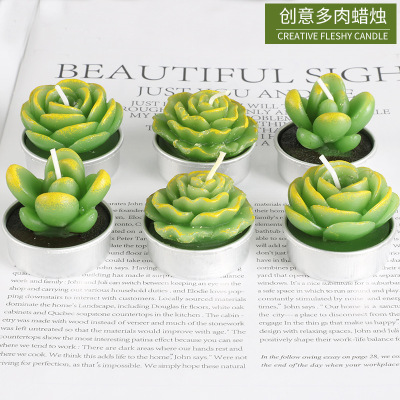 Cactus Succulent Candle Set Romantic and Creative Cute Refreshing Simulation Home Plant Candles