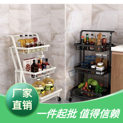 Home Kitchen Living Room Floor Storage Rack Restaurant Hot Pot Restaurant Extendable Mobile Multi-Functional Trolley