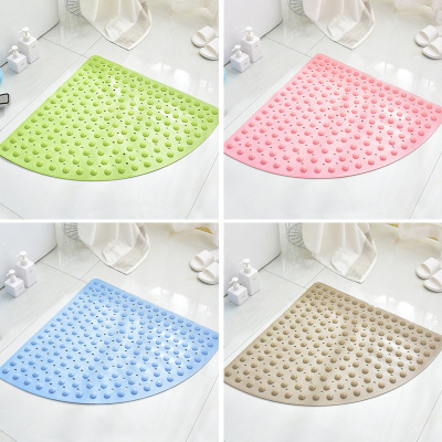 70cm Fan-Shaped Shower Room Floor Mat Bathroom Non-Slip Mat Bathroom Bath Foot Mat Toilet Home Shower Mat