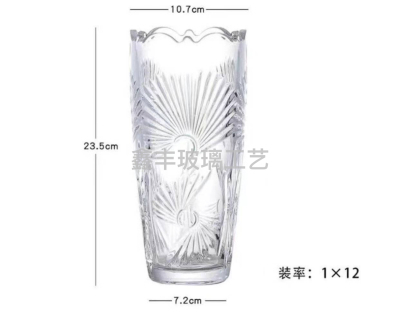 2Factory Direct Sales Crystal Glass Vase Hydroponic Rich Bamboo Lily Flower Arrangement Container Creative Decorations Ornaments