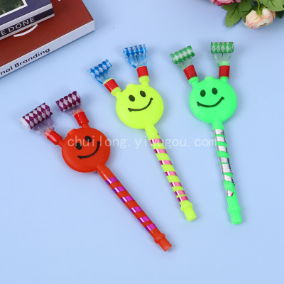 Children's Smiling Face Party Horn Blowing Dragon Whistle Birthday Party WeChat Gift Stall Tongue Toy Kindergarten Prizes