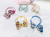 New Small Jewelry Korean Style Pearl Hair Accessories Headdress Korean Bow with Diamond Rubber Band Hair Band Yiwu Hair Rope Direct Wholesale