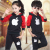 Children's Suit Spring and Autumn Children's Clothing Boys and Girls Long Sleeve Brushed Hoody Two-Piece Korean Style, Foreign Trade Domestic Sales