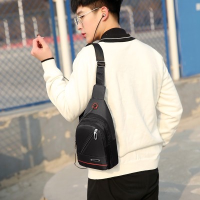 Chest Bag Trendy Men's Fashionable Korean Style Backpack New Simple Business Casual Shoulder Messenger Bag Multi-Functional Crossbody Men's Bag