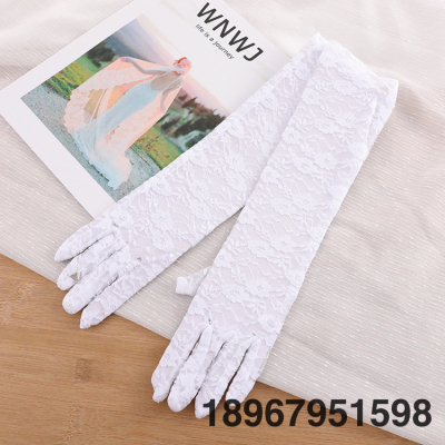 Bridal Lace Gloves Mid-Length Wedding Dress New Etiquette Gloves