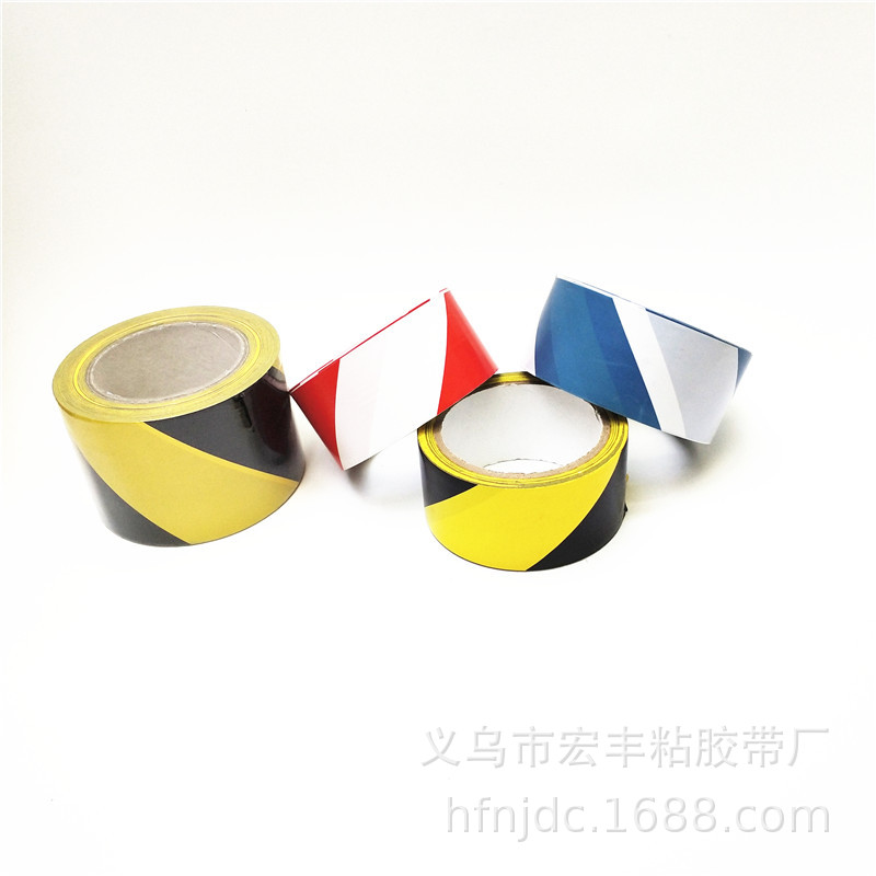 厂家直供pvc黄黑胶带反光斜纹警示胶带区域划分安全标识现货定制