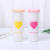 Cartoon Slim Straight Water Cup Girly Simplicity Portable Fresh Home Cute Love Creative Personality Water Bottle Cup