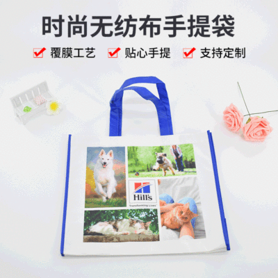 Non-Woven Fabric Laminating Hand Bag Customized Nonwoven Fabric Bag Customized Shopping Bag Ad Bag Customized Printing Logo