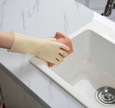 M25-3122 Dishwashing Gloves Kitchen Latex Laundry Waterproof Latex Rubber Housework Durable Brush Bowl