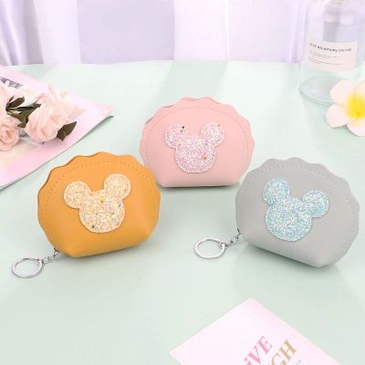 New Cartoon Cute Animal Head Promotional Gift Coin Purse Creative PU Leather Keychain Wallet Storage Bag