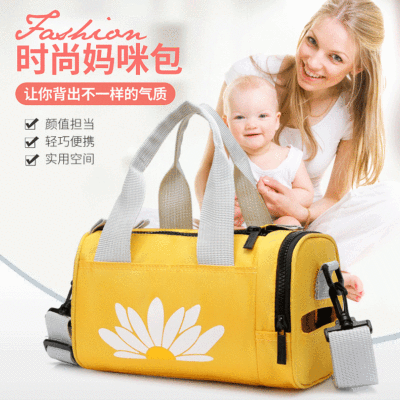 2024 New Fashion Printed Mini Mummy Bag Small Lightweight Shoulder Messenger Bag Travel Portable Baby Diaper Bag